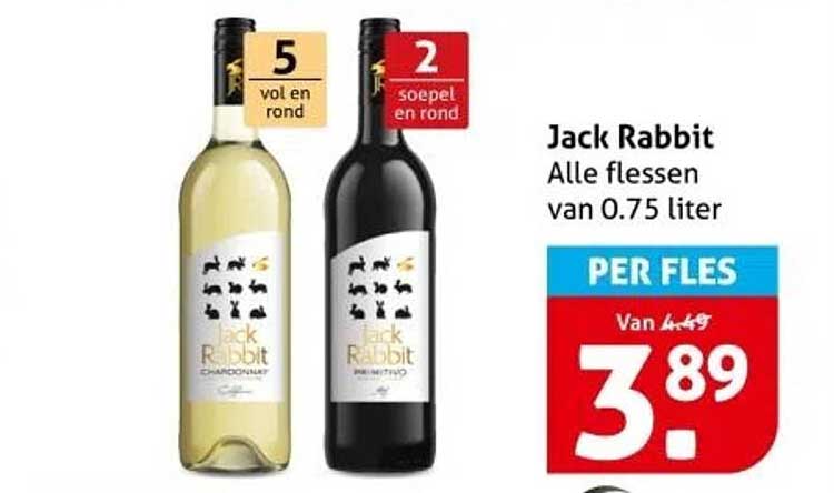 Jack Rabbit - Alle flessen van 0.75 liter