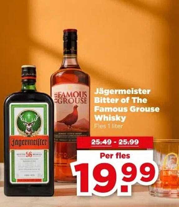 Jägermeister Bitter of The Famous Grouse Whisky