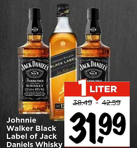 Johnnie Walker Black Label of Jack Daniels Whisky