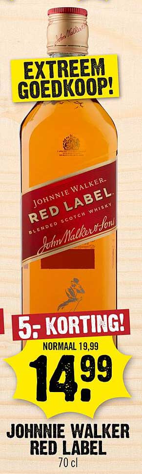 JOHNNIE WALKER RED LABEL 70 cl