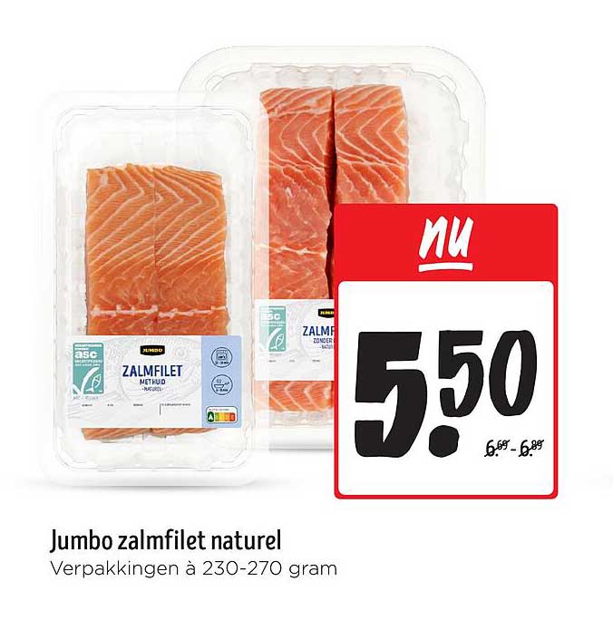 Jumbo zalmfilet naturel