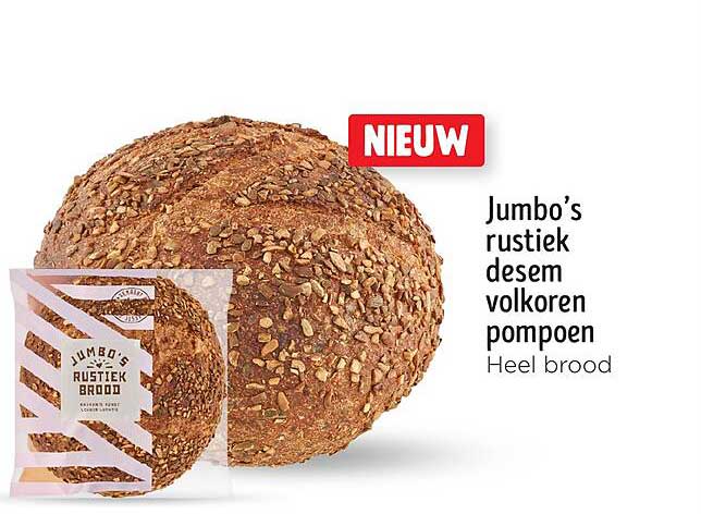 Jumbo’s rustiek desem volkorens pompoon Heel brood