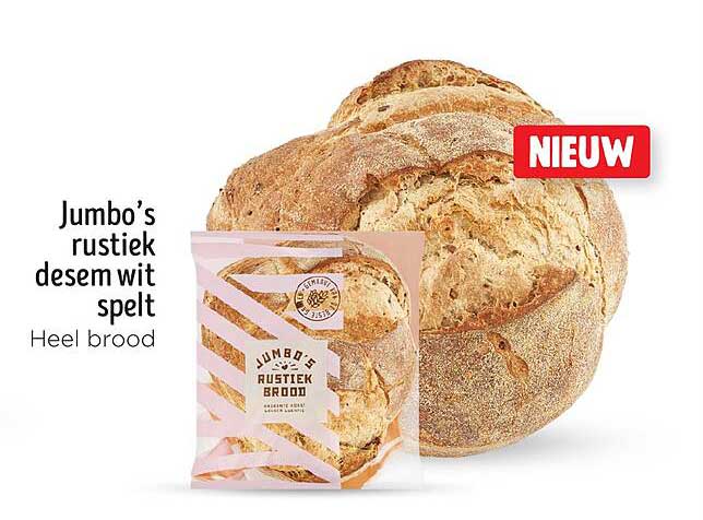 Jumbo’s rustiek desem wit spelt Heel brood