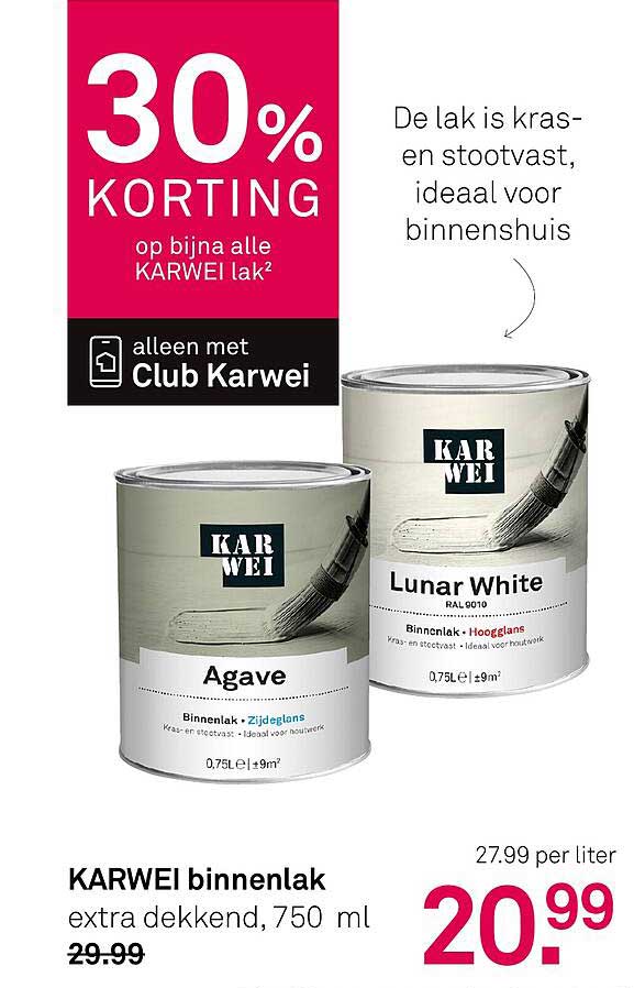 KARWEI binnenlak extra dekkend, 750 ml