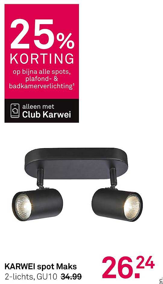KARWEI spot Maks 2-lichts, GU10