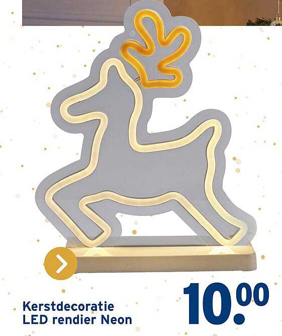 Kerstdecoratie LED rendier Neon