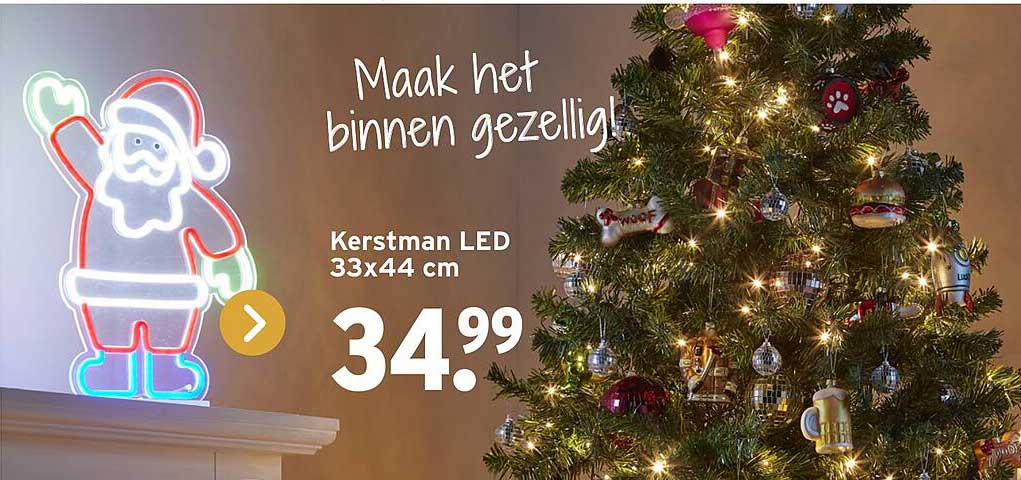 Kerstman LED 33x44 cm