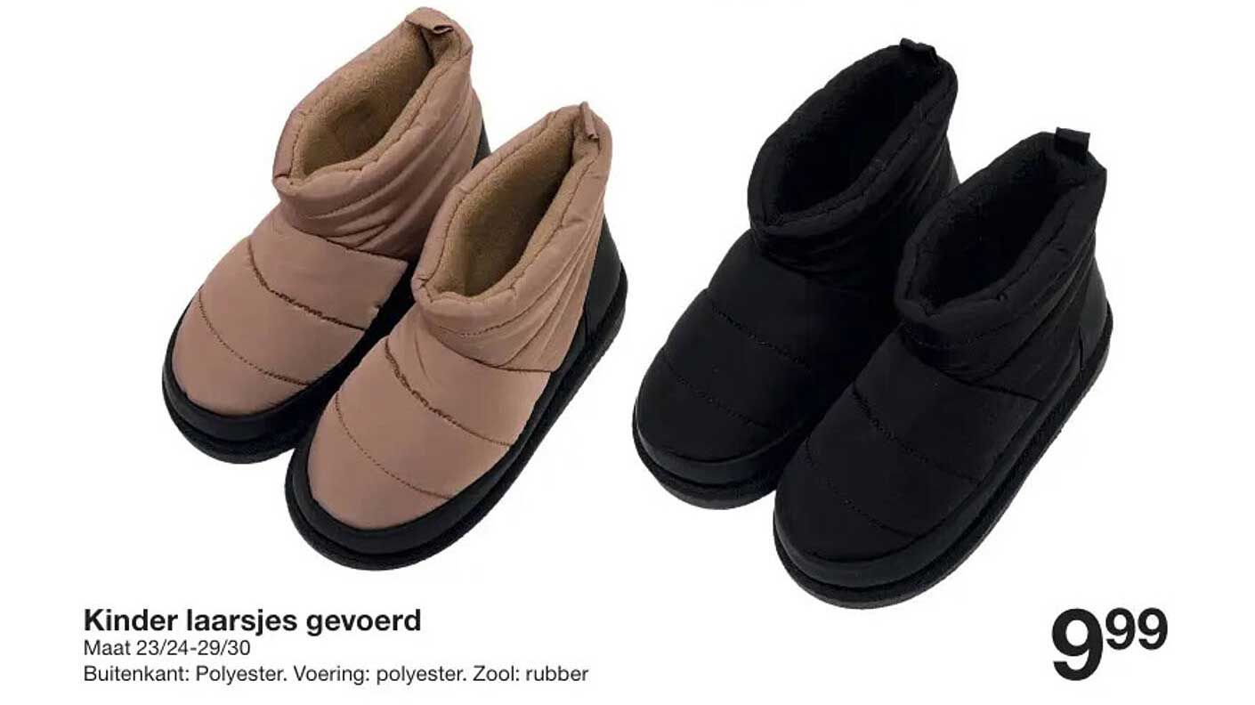 Kinder laarsjes gevoerd
