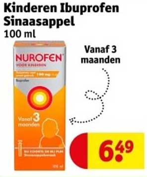 Kinderen Ibuprofen Sinaasappel 100 ml