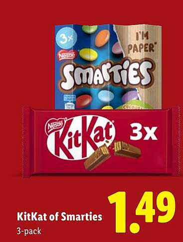 KitKat of Smarties 3-pack