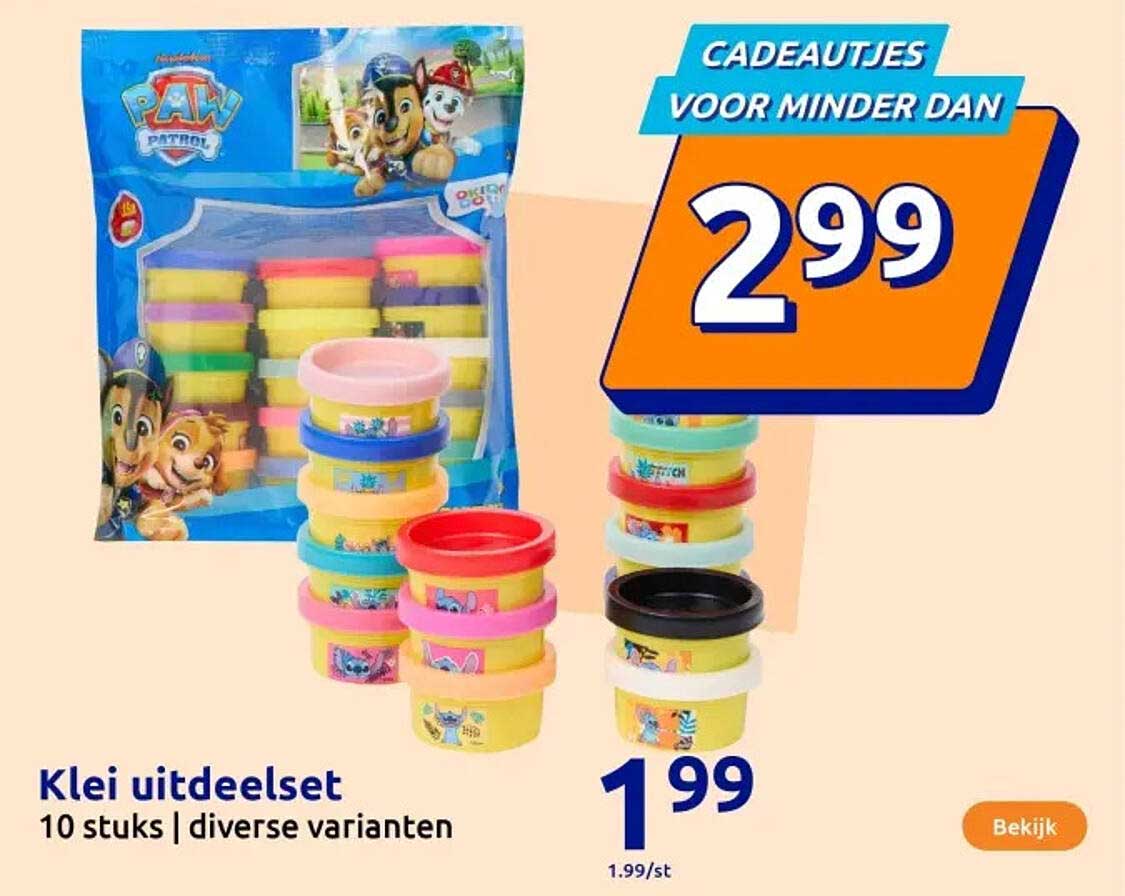 Klei uitdekselset 10 stuks | diverse varianten