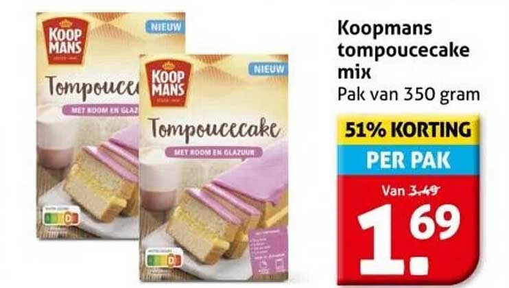 Koopmans tompoucecake mix