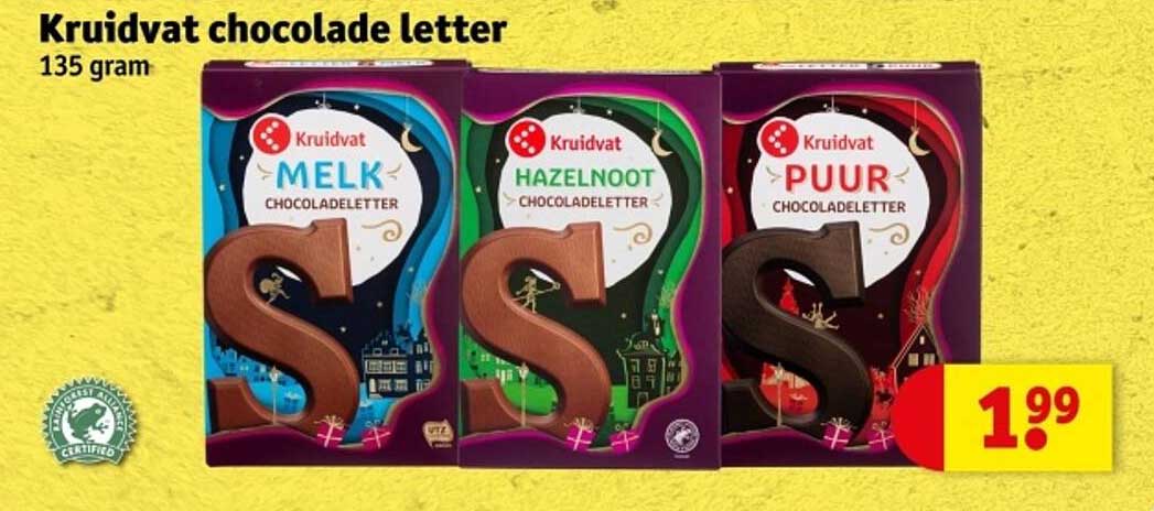 Kruidvat chocoladeletter 135 gram