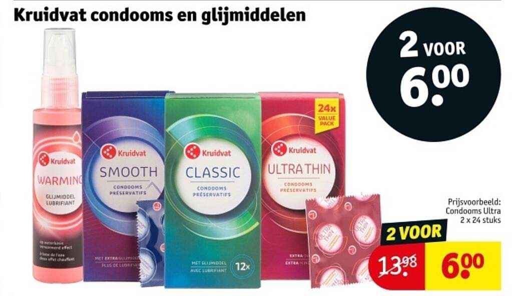 Kruidvat condooms en glijmiddelen
