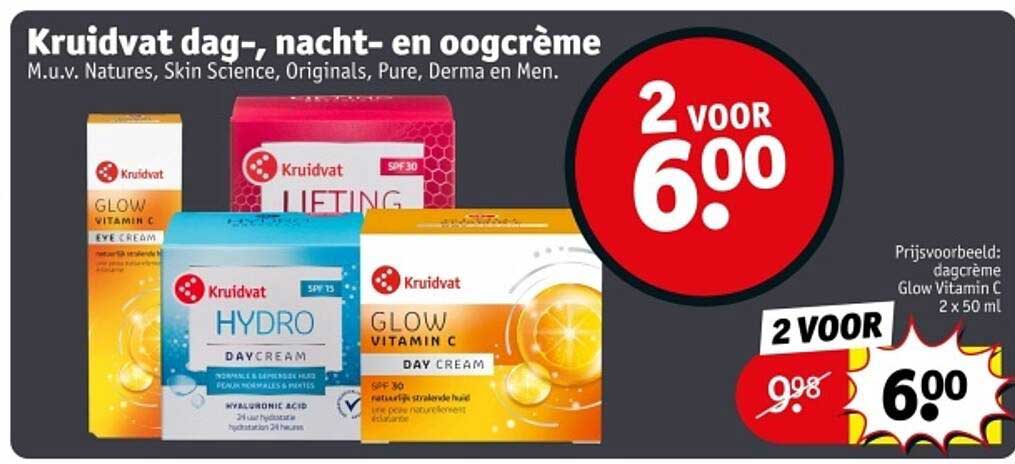 Kruidvat dag- nacht- en oogcrème