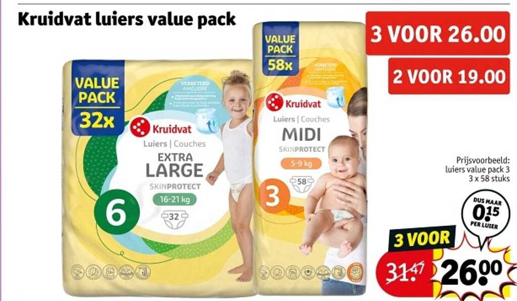 Kruidvat luiers value pack
