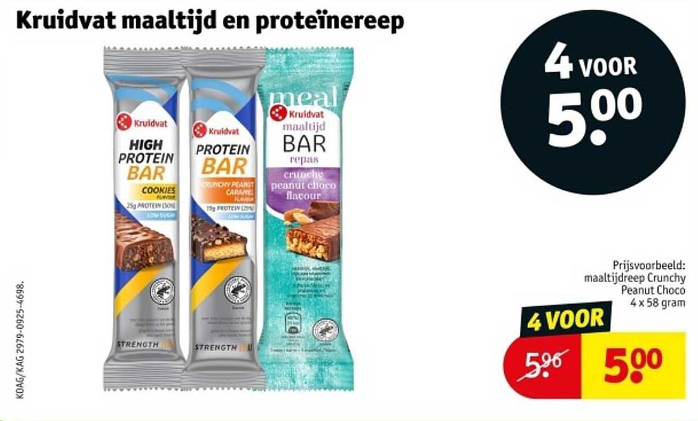 Kruidvat maaltijd en proteïnereep