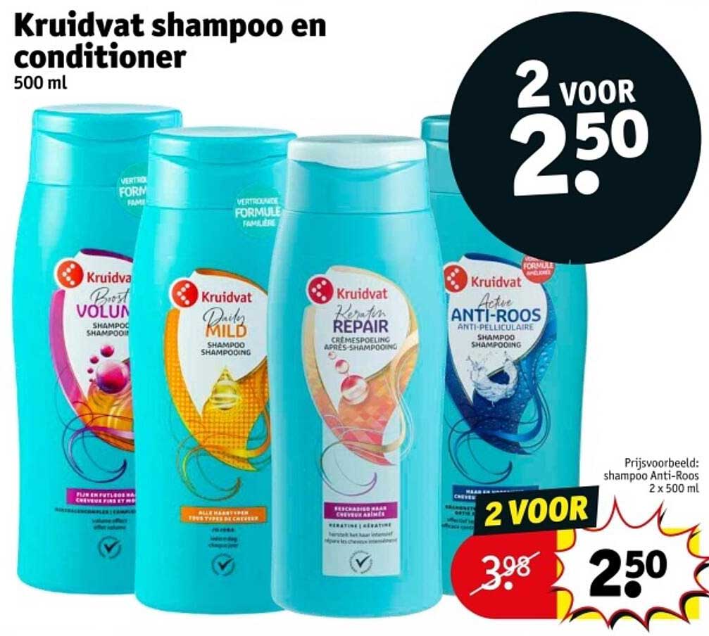 Kruidvat shampoo en conditioner 500 ml