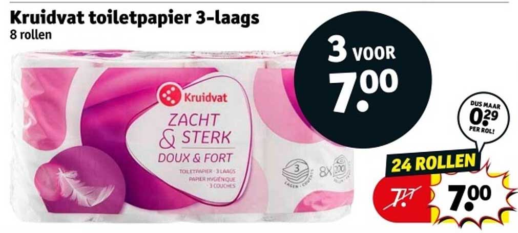 Kruidvat toiletpapier 3-laags