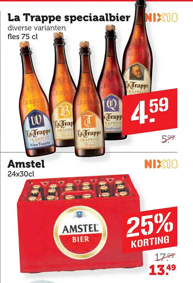 La Trappe speciaalbier diverse varianten fles 75 cl