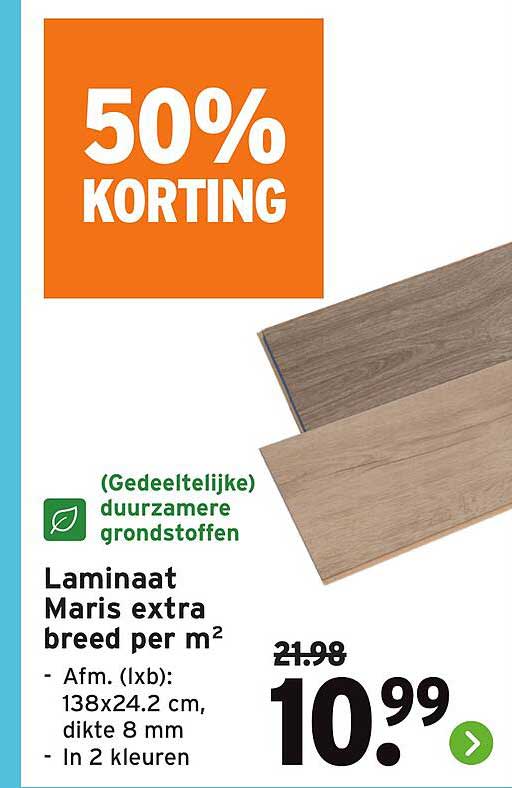 Laminaat Maris extra breed per m²