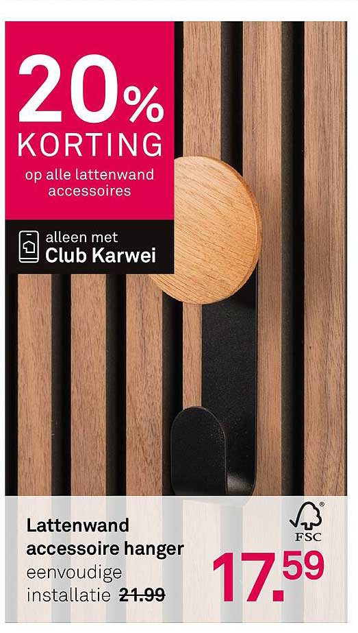 Lattenwand accessoire hanger