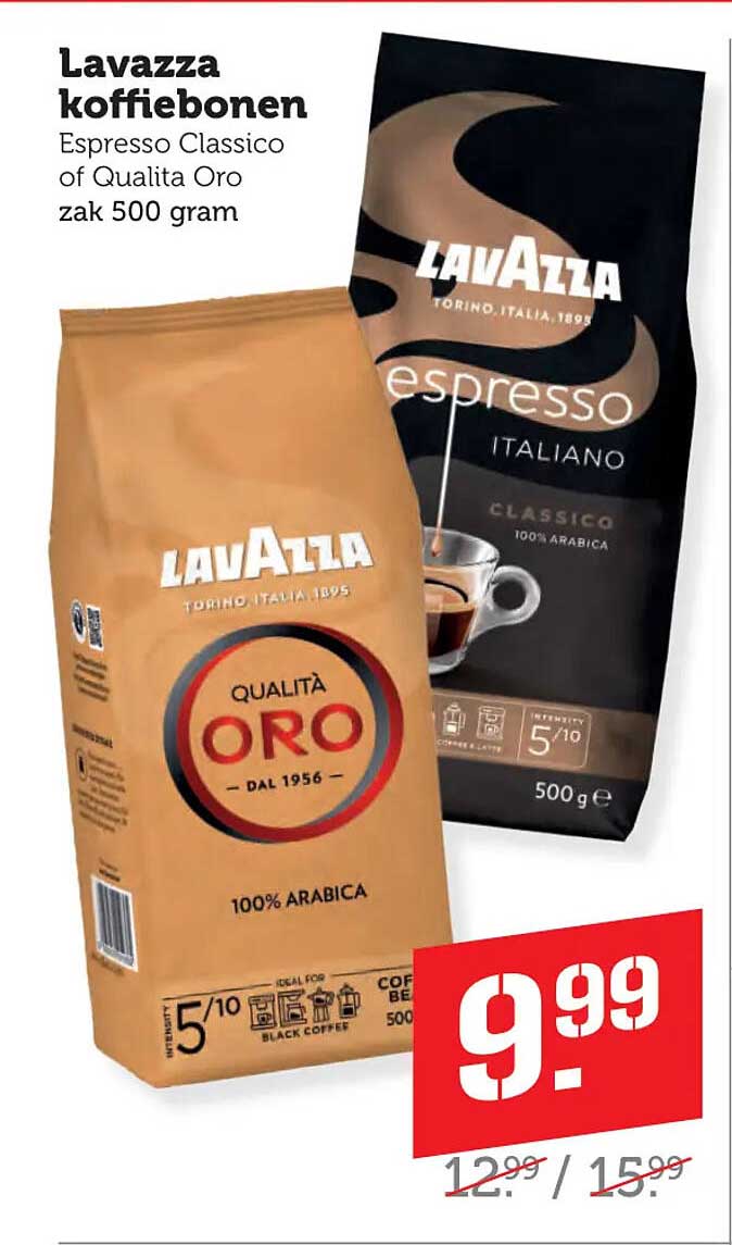 Lavazza koffiebonen Espresso Classico of Qualita Oro zak 500 gram