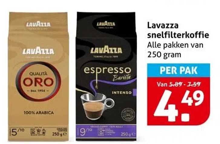Lavazza snelfilterkoffie
