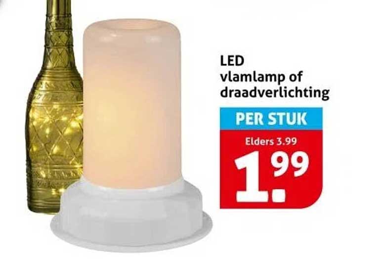 Led Vlamlamp Of Draadverlichting Aanbieding bij Hoogvliet