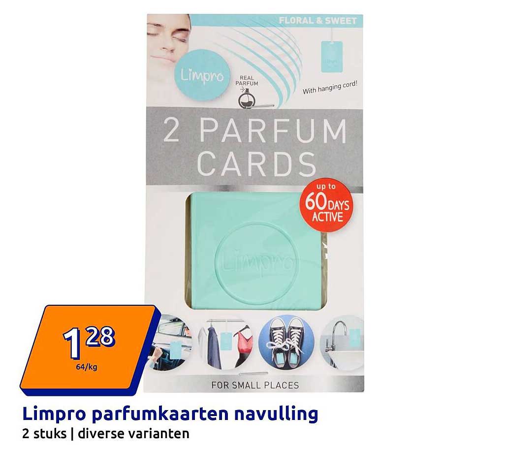 Limpro parfumkaarten navulling 2 stuks | diverse varianten