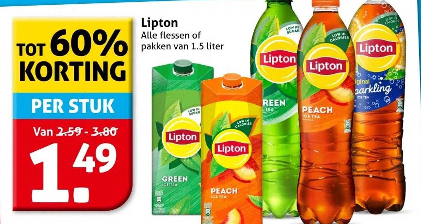 Lipton Alle flessen of pakken van 1.5 liter