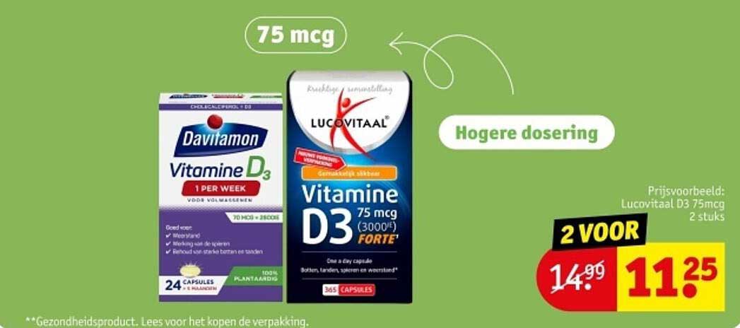 Lucovitaal D3 75 mcg Forte 2 stuks