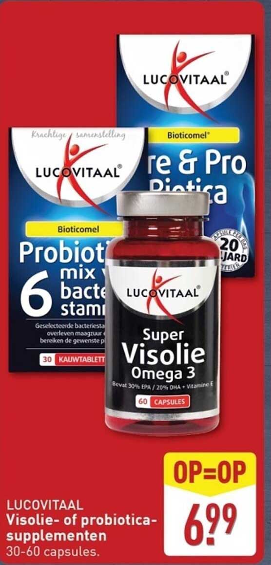 LUCOVITAAL Visolie- of probiotica-supplementen 30-60 capsules.