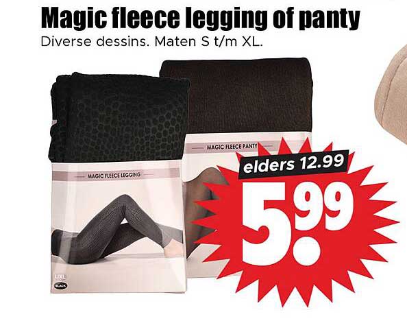 Magic fleece legging of panty