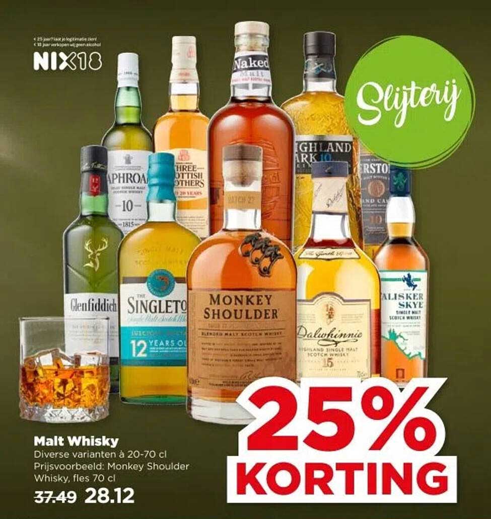 Malt Whisky Diverse varianten à 20-70 cl