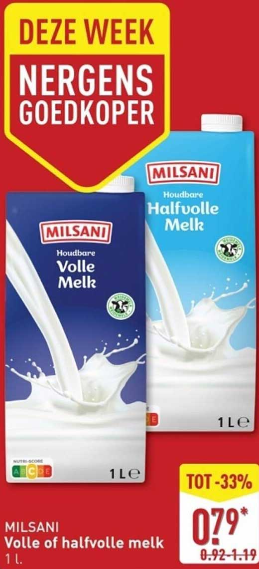 MILSANI Volle of halfvolle melk 1 l.