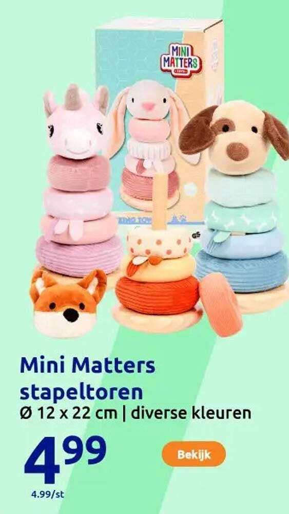 Mini Matters stapeltoren Ø 12 x 22 cm | diverse kleuren
