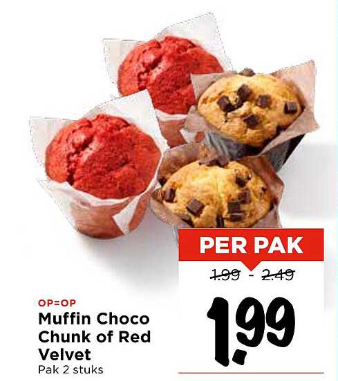 Muffin Choco Chunk of Red Velvet