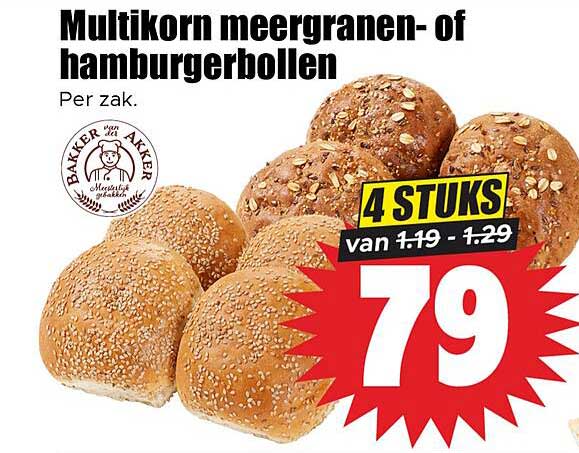 Multikorn meergranen- of hamburgerbollen