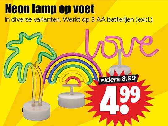 Neon lamp op voet