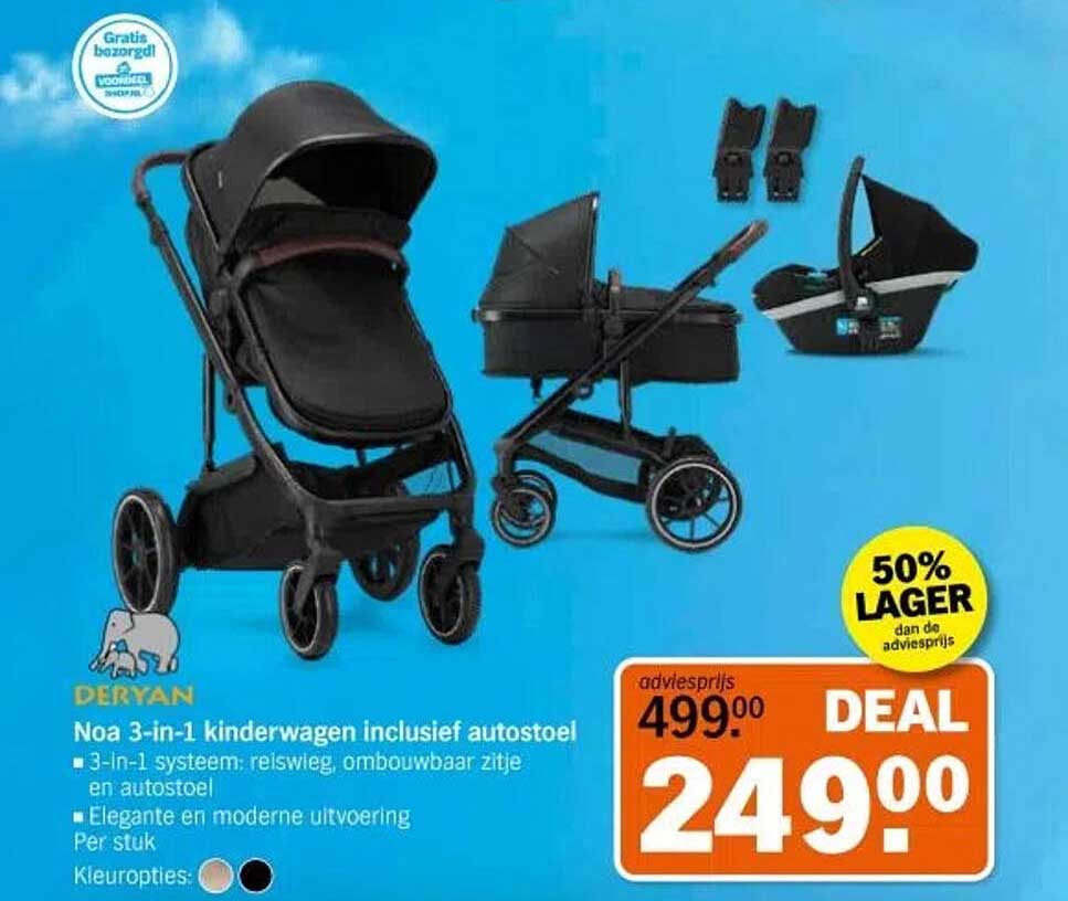 Noa 3-in-1 kinderwagen inclusief autostoel