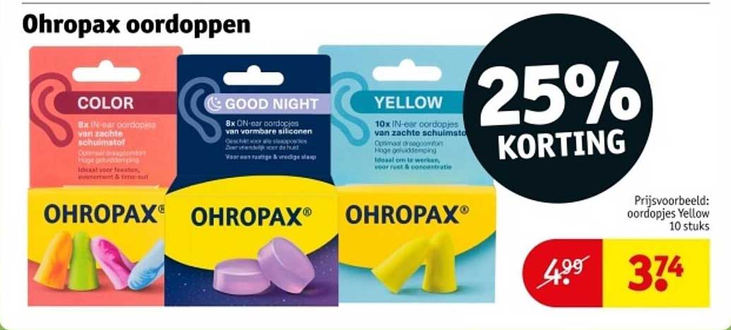Ohropax oordoppen