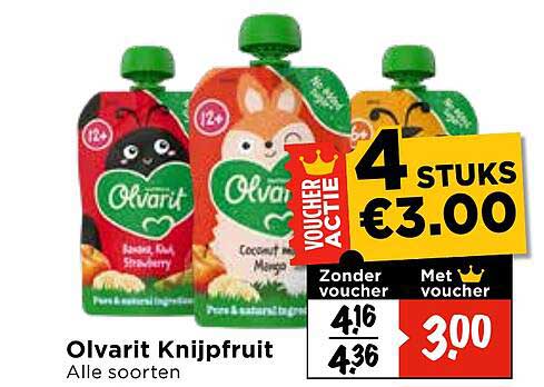 Olvarit Knijpfruit Alle soorten