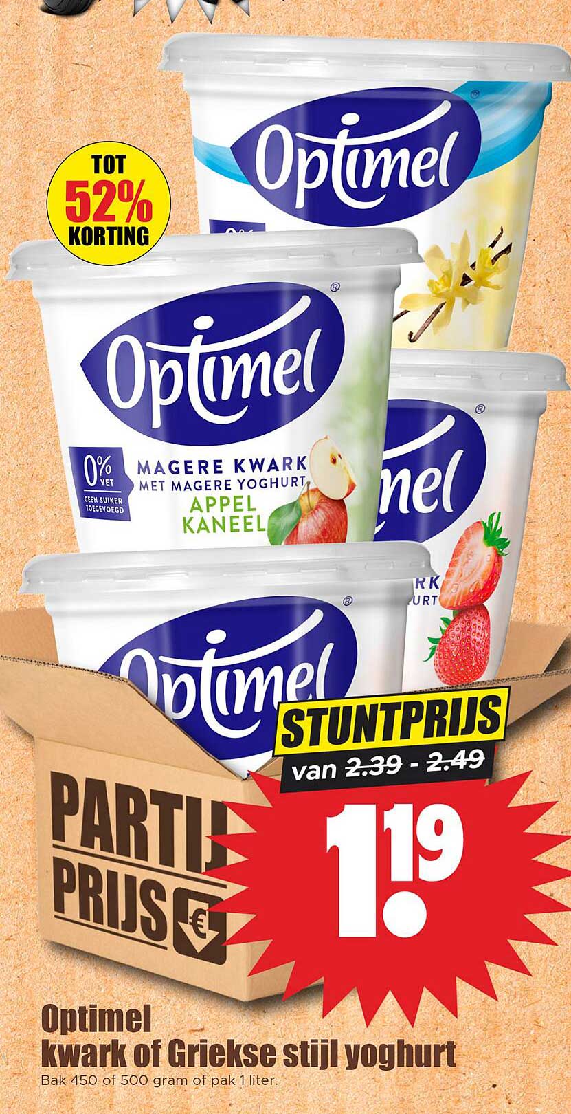 Optimel kwark of Griekse stijl yoghurt