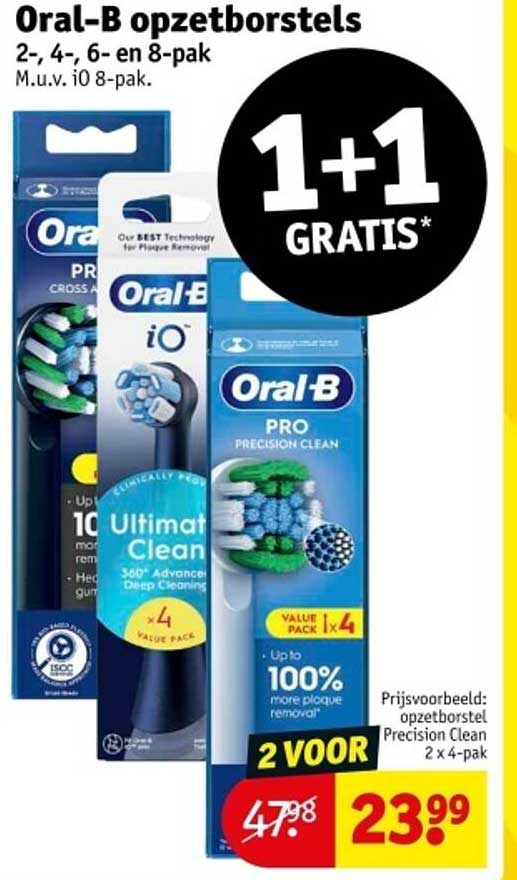 Oral-B opzetborstels 2-, 4-, 6- en 8-pak