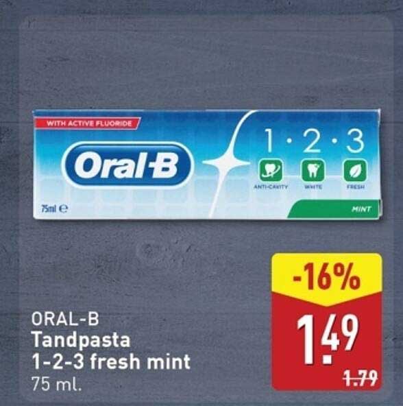 ORAL-B Tandpasta 1-2-3 fresh mint 75 ml