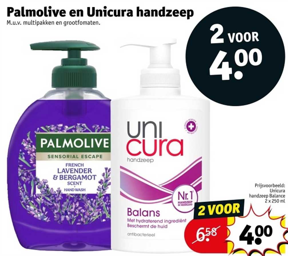 Palmolive en Unicura handzeep