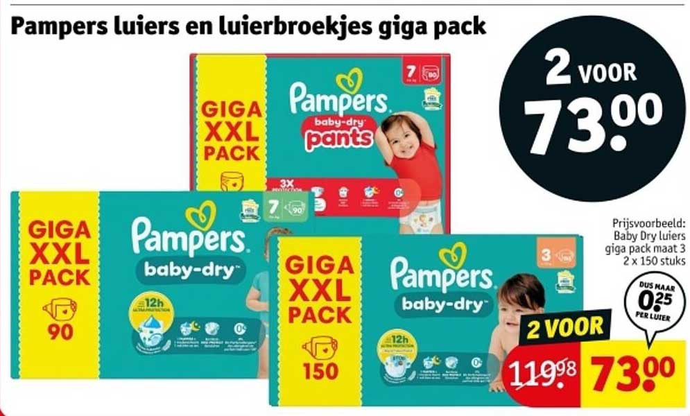 Pampers luiers en luierbroekjes giga pack