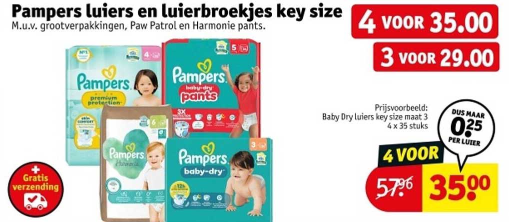 Pampers luiers en luierbroekjes key size