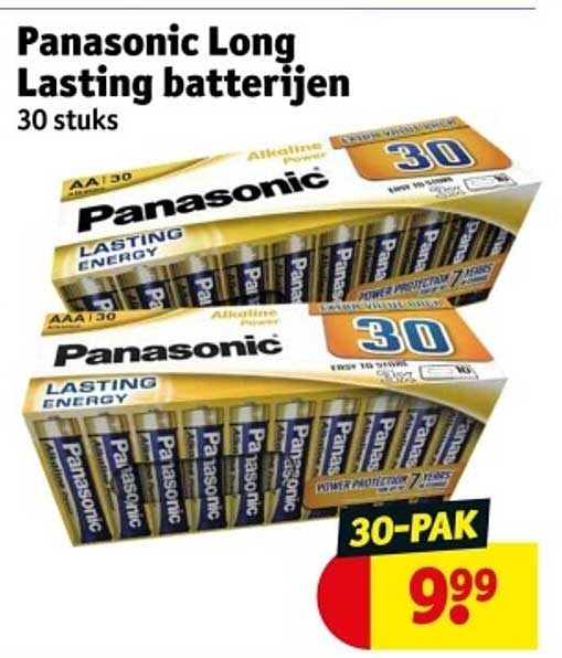 Panasonic Long Lasting batterijen 30 stuks